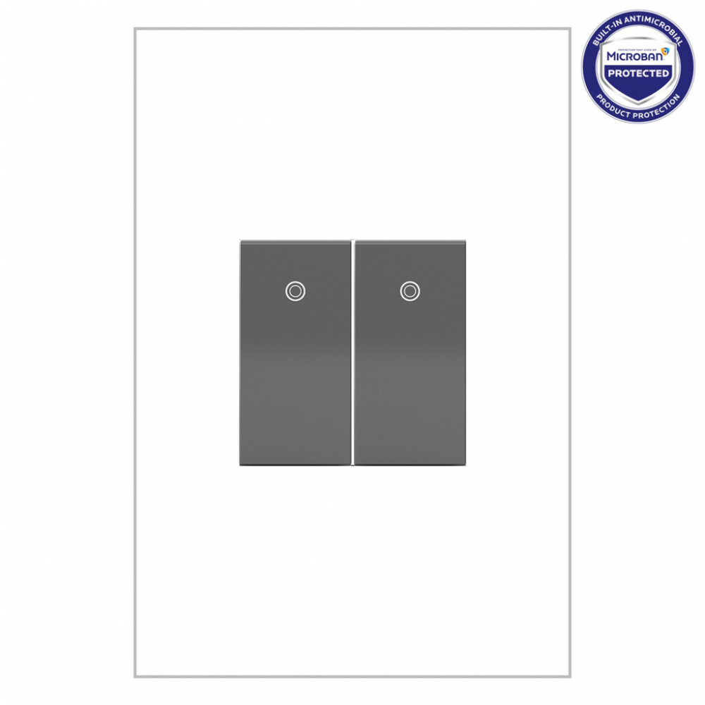 adorne 277V Paddle Switch, Half-Size, Magnesium, with Microban
