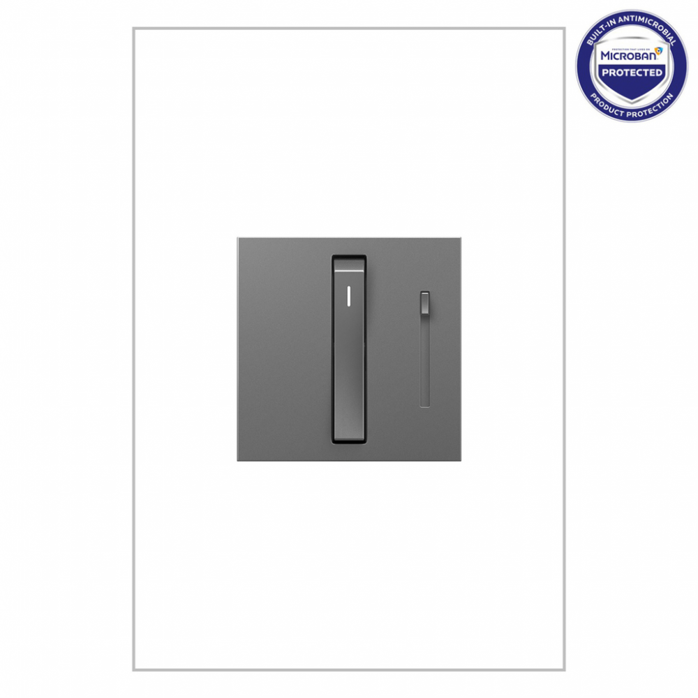 adorne Whisper Tru-Universal Dimmer, Magnesium, with Microban