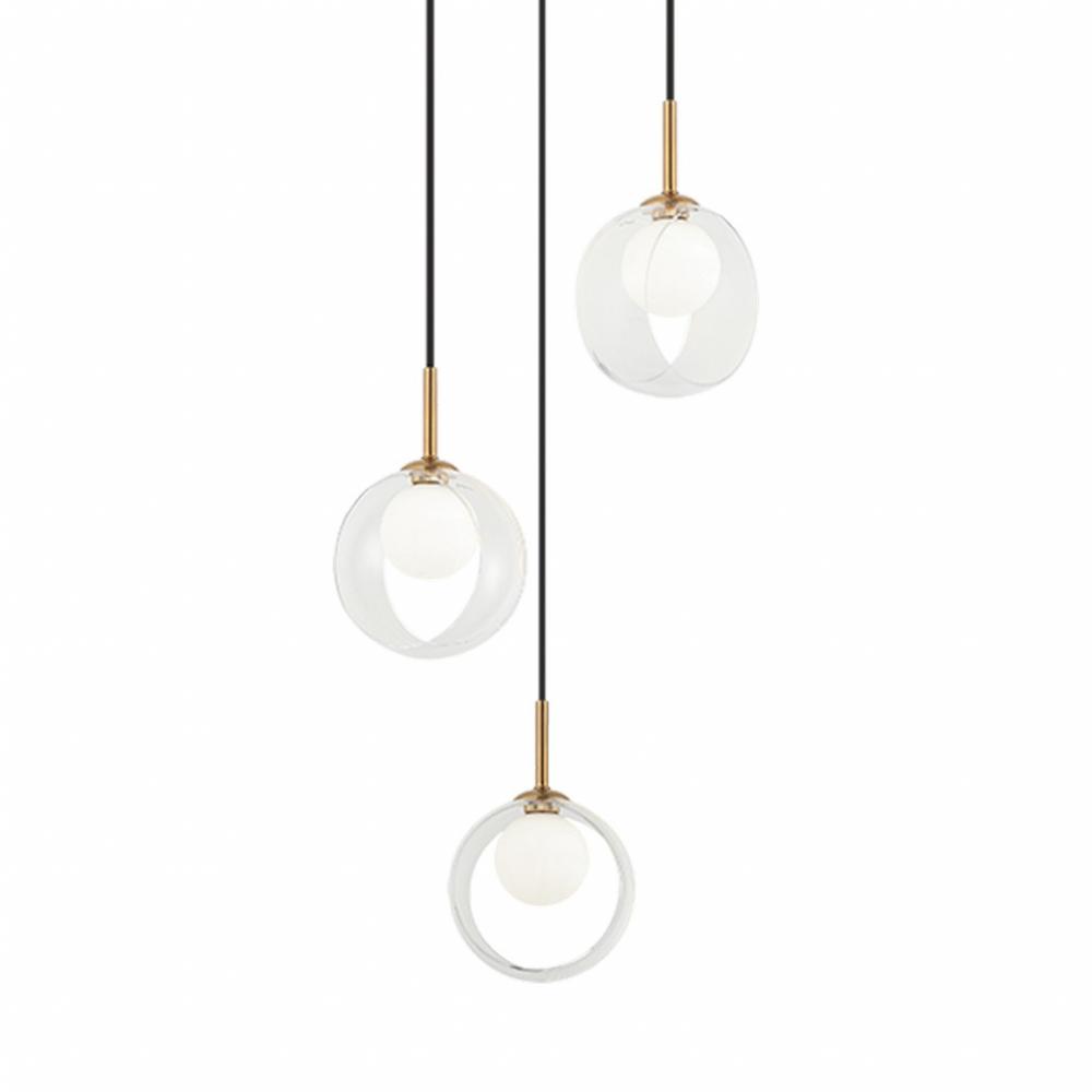 Delcia Aged Gold Brass Pendant