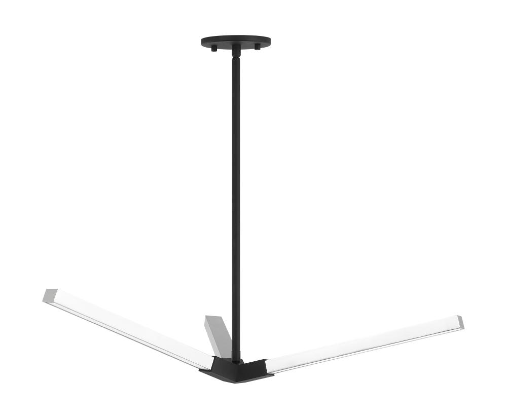Asterisk Matte Black + Chrome Pendant