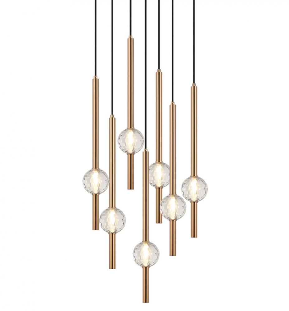 Windchimer Aged Gold Brass Pendant