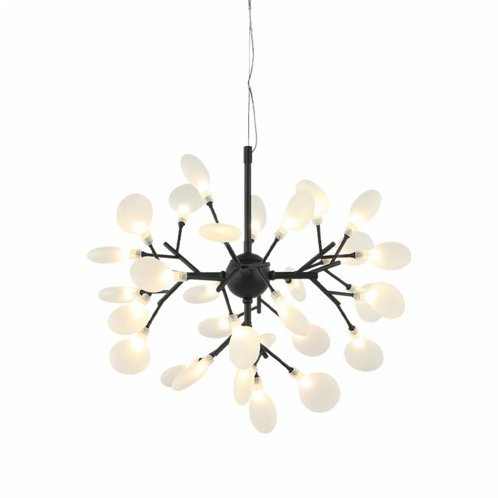 Hydragea Bloom Matte Black Pendant