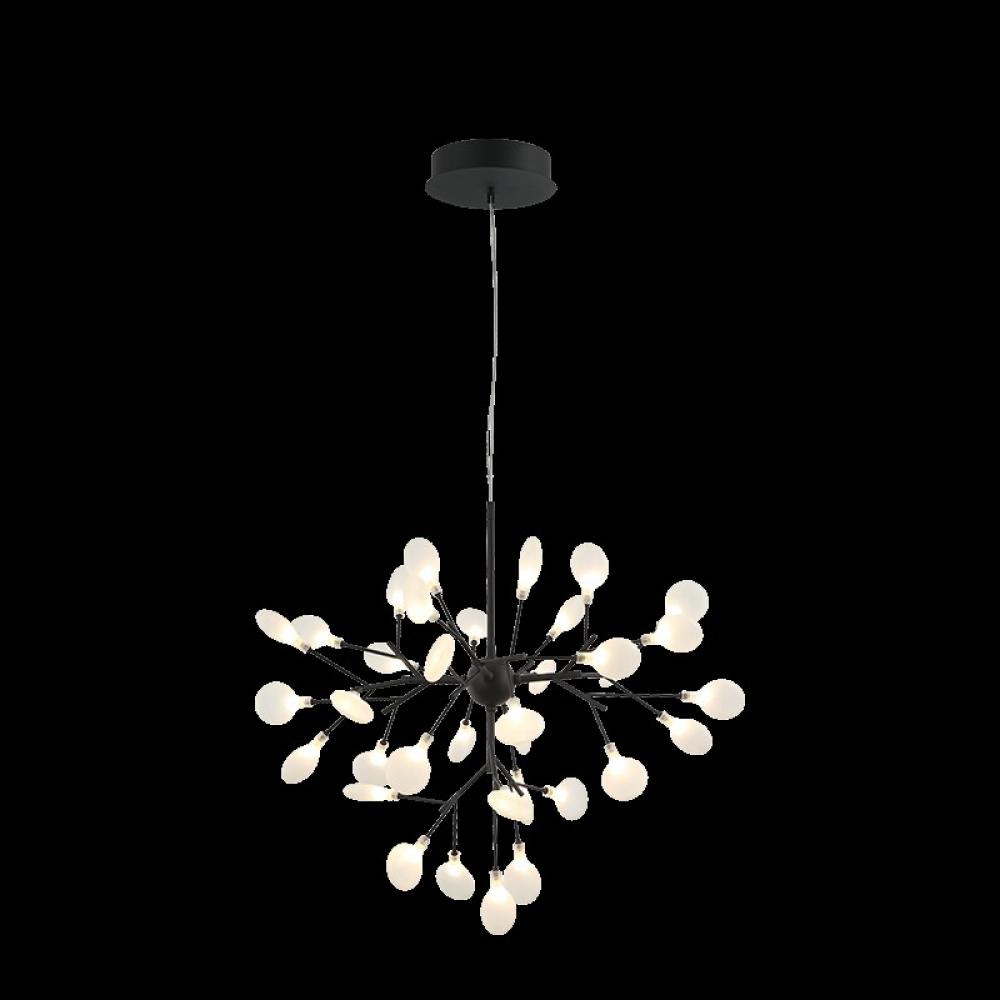 Hydragea Bloom Matte Black Pendant