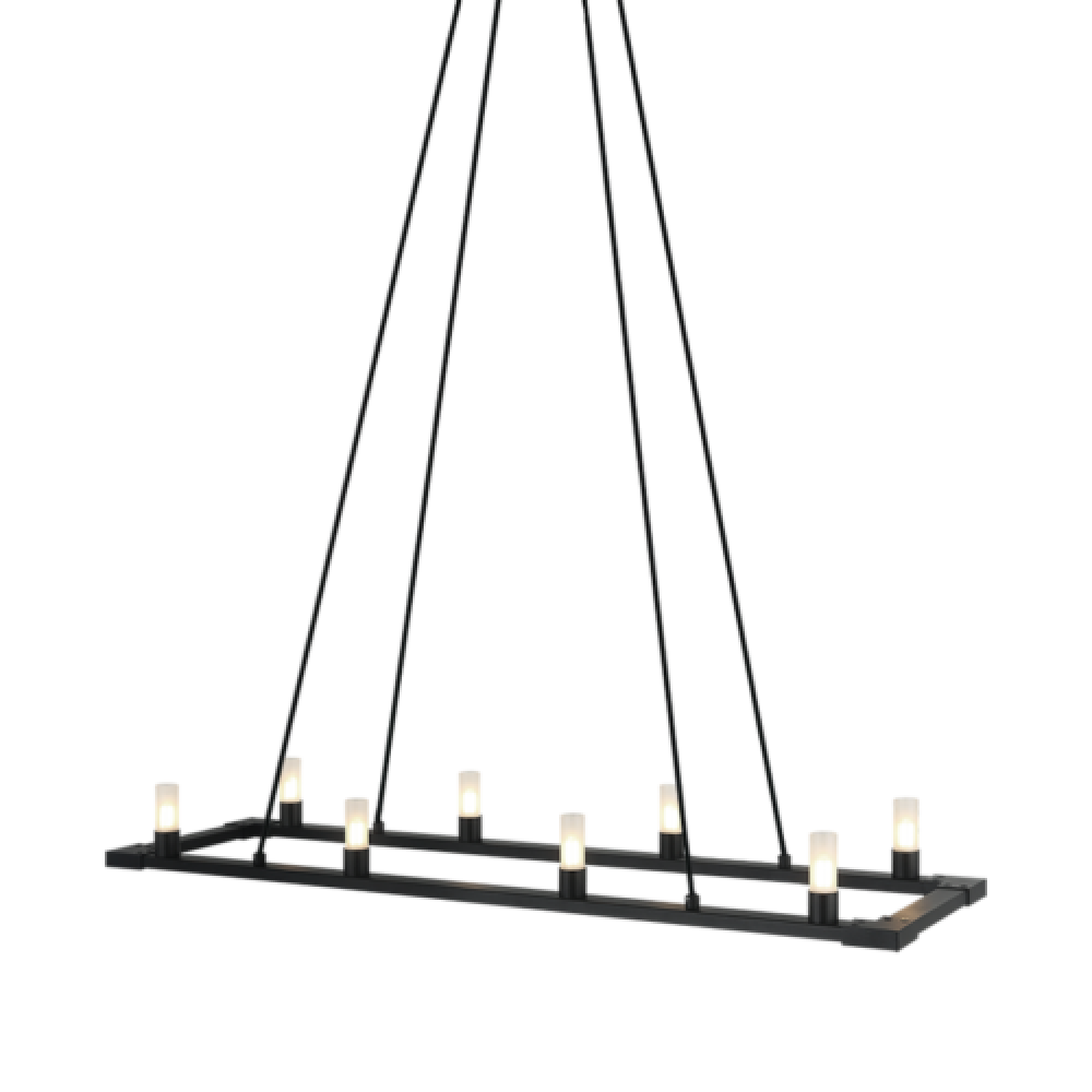 Cascadian Matte Black Chandelier