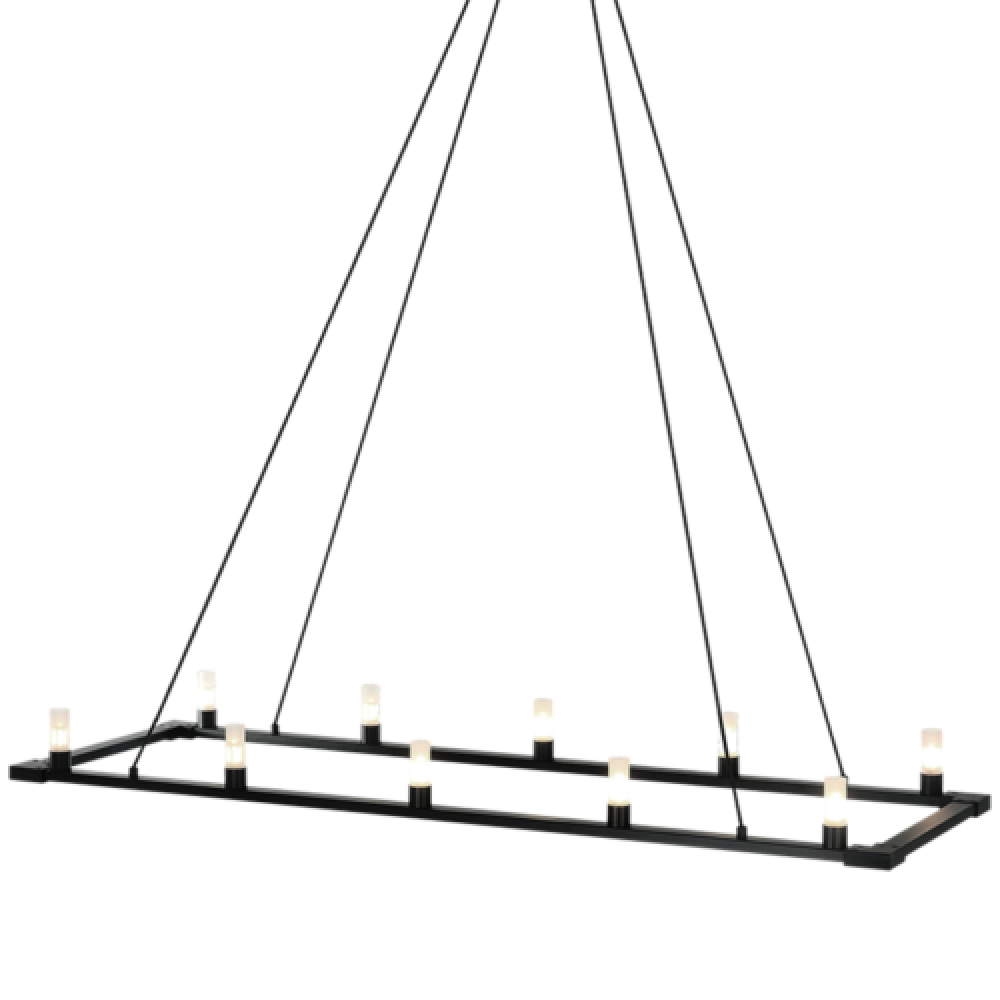Cascadian Matte Black Chandelier