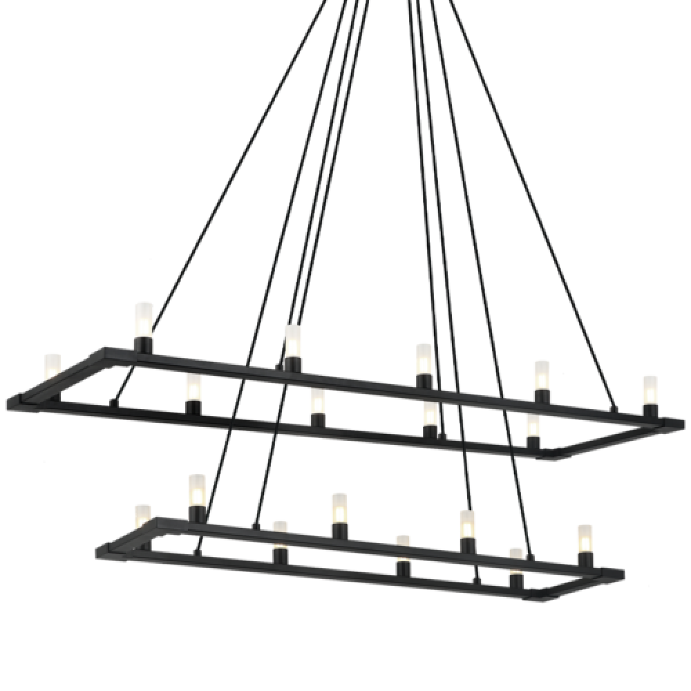 Cascadian Matte Black Chandelier
