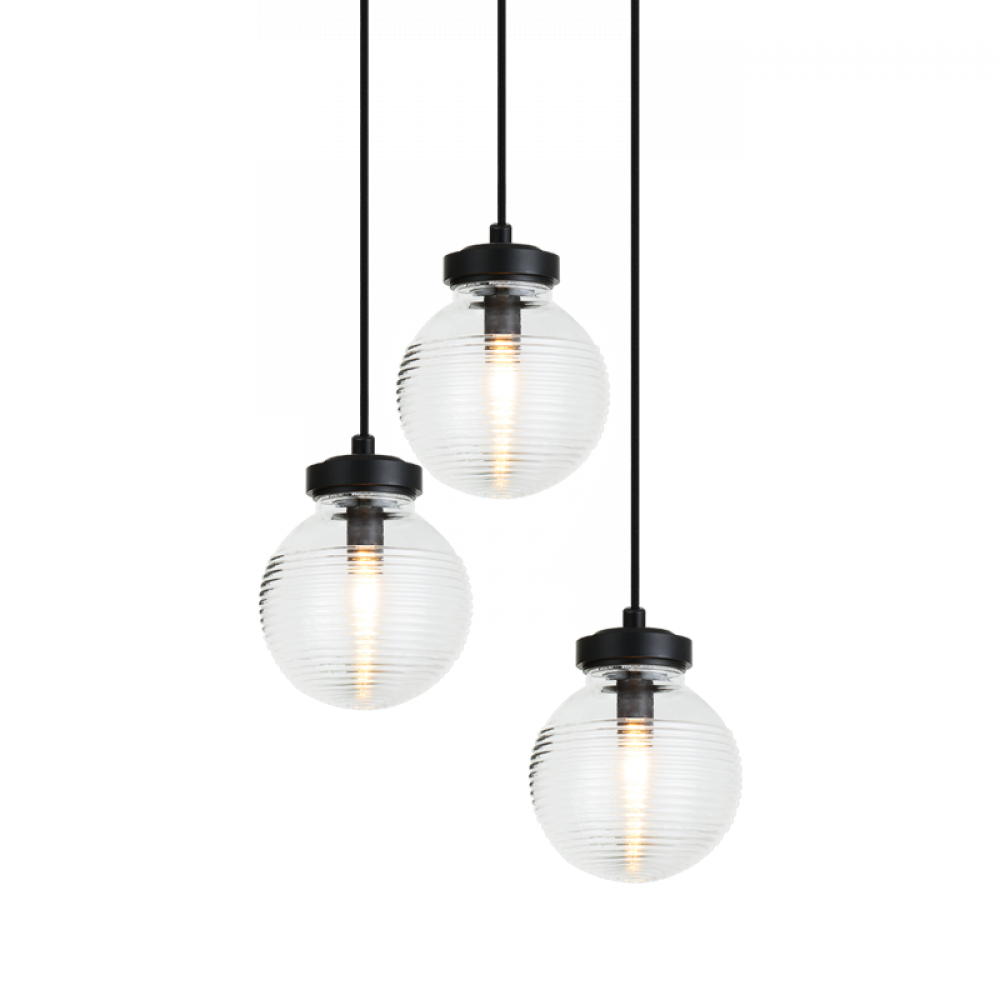 Ridge Matte Black Pendant