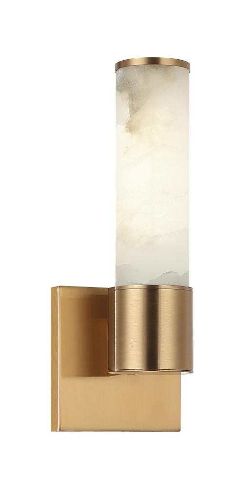 London Aged Gold Brass Wall Sconce