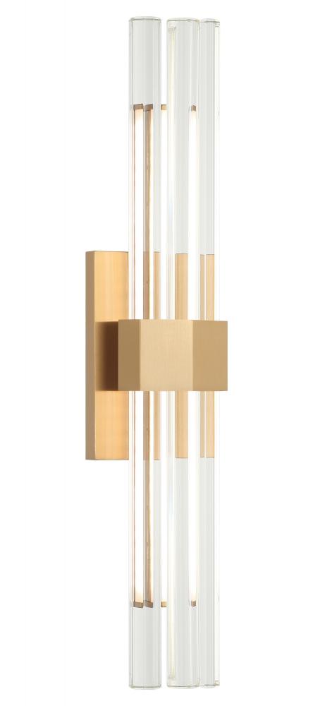 Krustallos Aged Gold Brass Wall Sconce