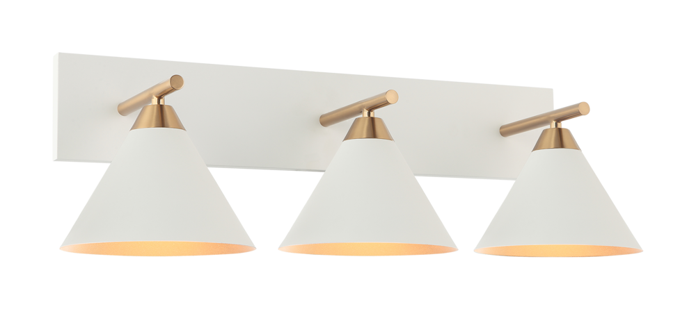 Bliss Aged Gold Brass + White Wall Sconce