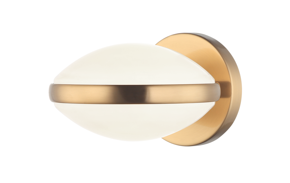 Chatoyant Aged Gold Brass Wall Sconce