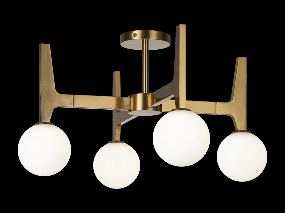 Scriben Aged Gold Brass Ceiling Mount