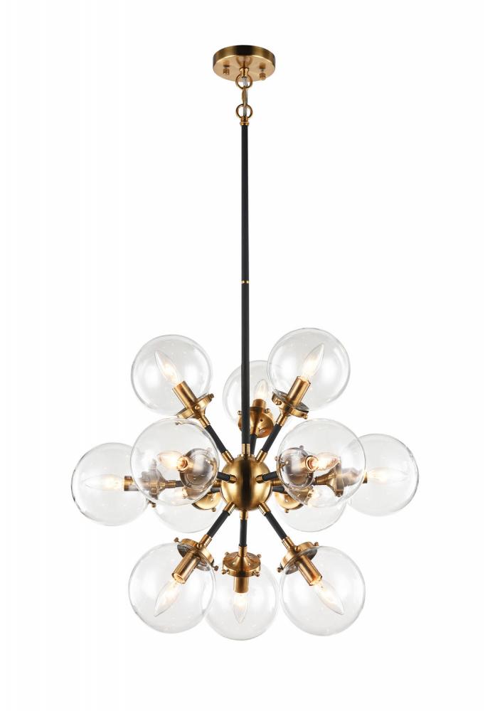 Soleil Aged Gold Brass Chandelier