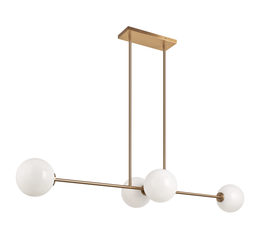 Novo Aged Gold Brass Chandelier
