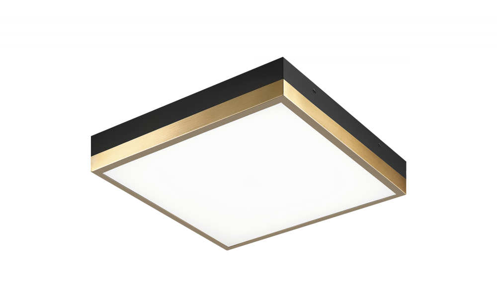 Tux Black + Aged Gold Brass Flush Mounts