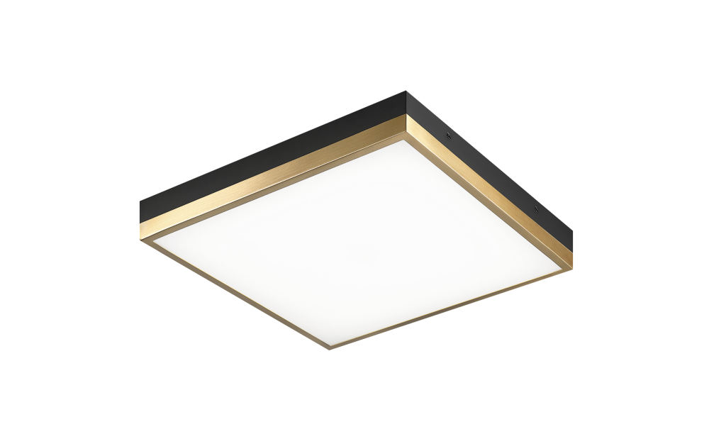 Tux Black + Aged Gold Brass Flush Mounts