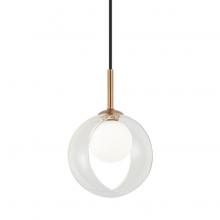 Matteo Lighting C60601AGCL - Delcia Aged Gold Brass Pendant