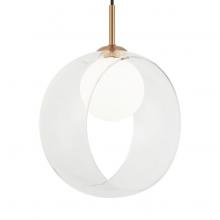 Matteo Lighting C60611AGCL - Delcia Aged Gold Brass Pendant