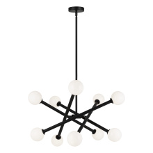 Matteo Lighting C64610BKOP - Matchstix Black Pendant