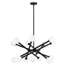 Matteo Lighting C64614BKOP - Matchstix Black Pendant