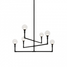 Matteo Lighting C64806BKCL - Candlestix Black Chandelier