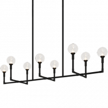 Matteo Lighting C64808BKCL - Candlestix Black Chandelier