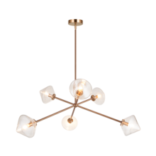 Matteo Lighting C81746AGCL - Novo Aged Gold Brass Pendant