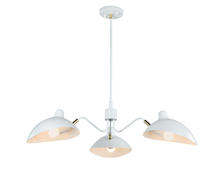 Matteo Lighting CX57903WH - Droid White and Brushed Gold Pendant