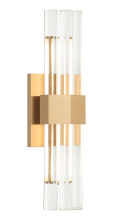 Matteo Lighting S06918AG - Krustallos Aged Gold Brass Wall Sconce