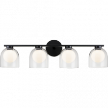 Matteo Lighting W60704BKCL - Derbishone Black Wall Sconce