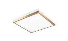 Matteo Lighting M11414WHAG - Tux White + Aged Gold Brass Flush Mounts