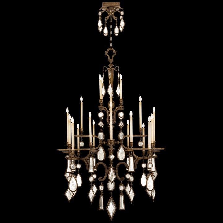 Encased Gems 53"W Round Chandelier